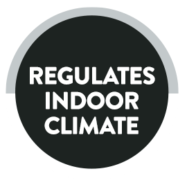 regulates indoor climate