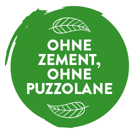 Ohne Zement und Puzzolane